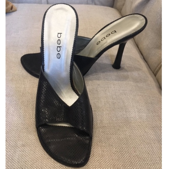 Black Leather Sandals - Picture 1 of 2